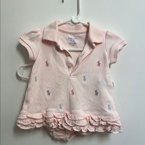 Ralph Lauren Pink Polo Shirt with Embroidered Details